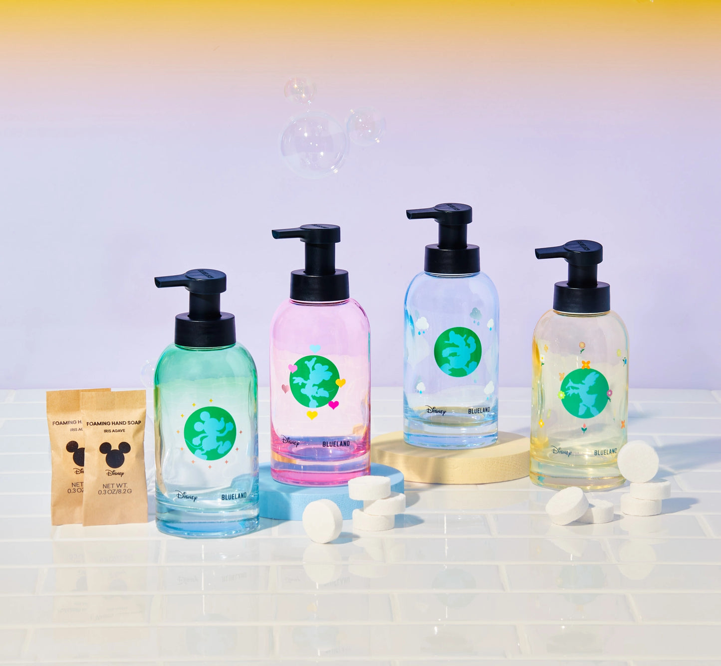 Blueland & Disney Limited Edition Hand Soap Kit, Mickey + Minnie + Donald + Daisy