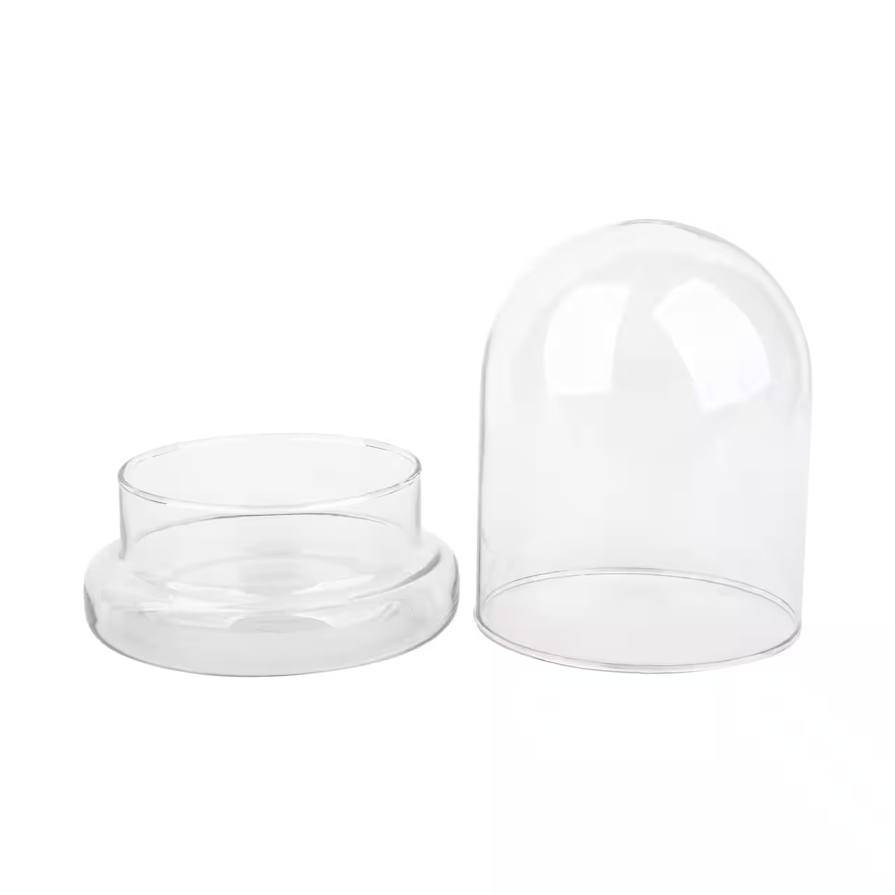 7 inch Glass Cloche with Glass Base