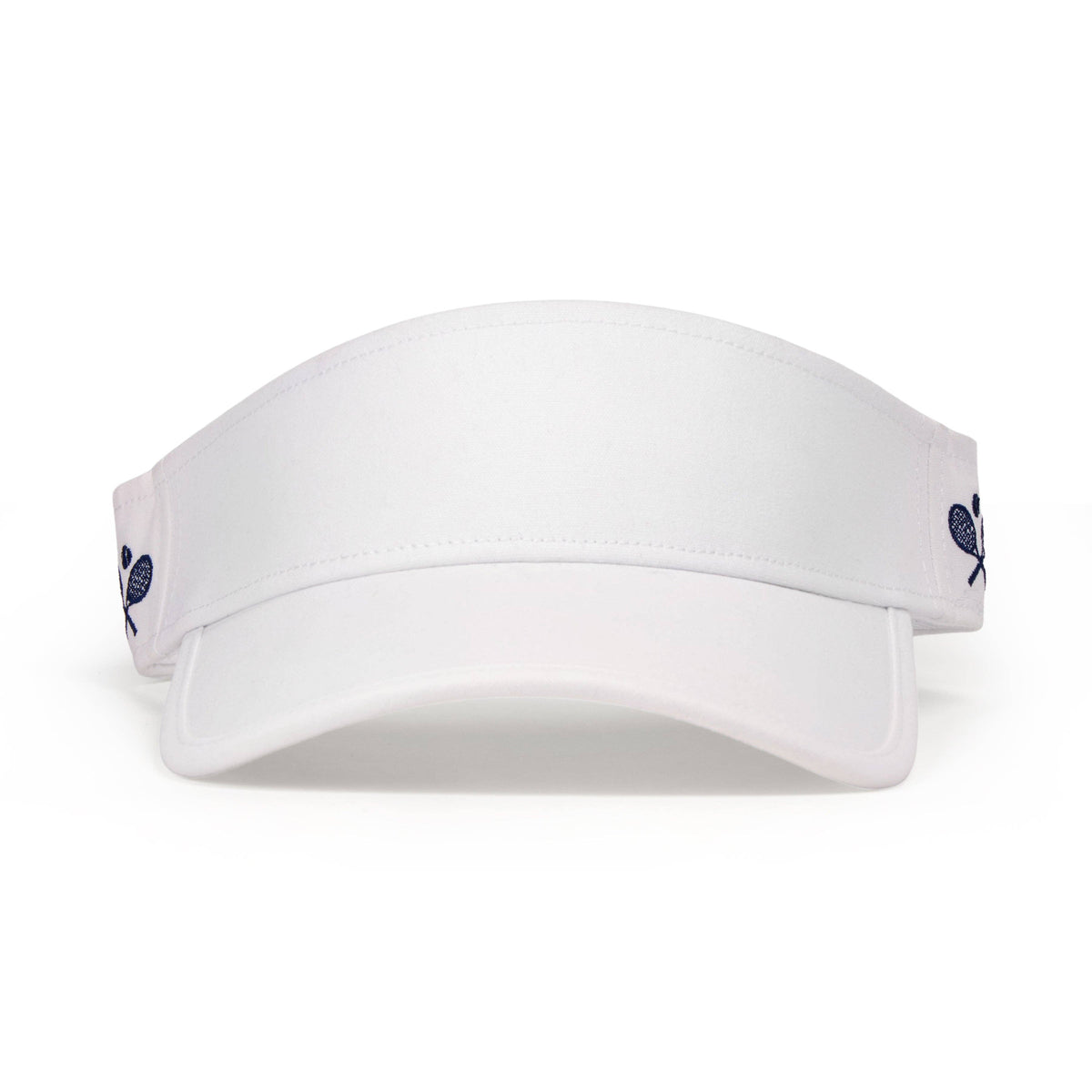 Ame & Lulu - Country Club Visor - Crossed Racquets White