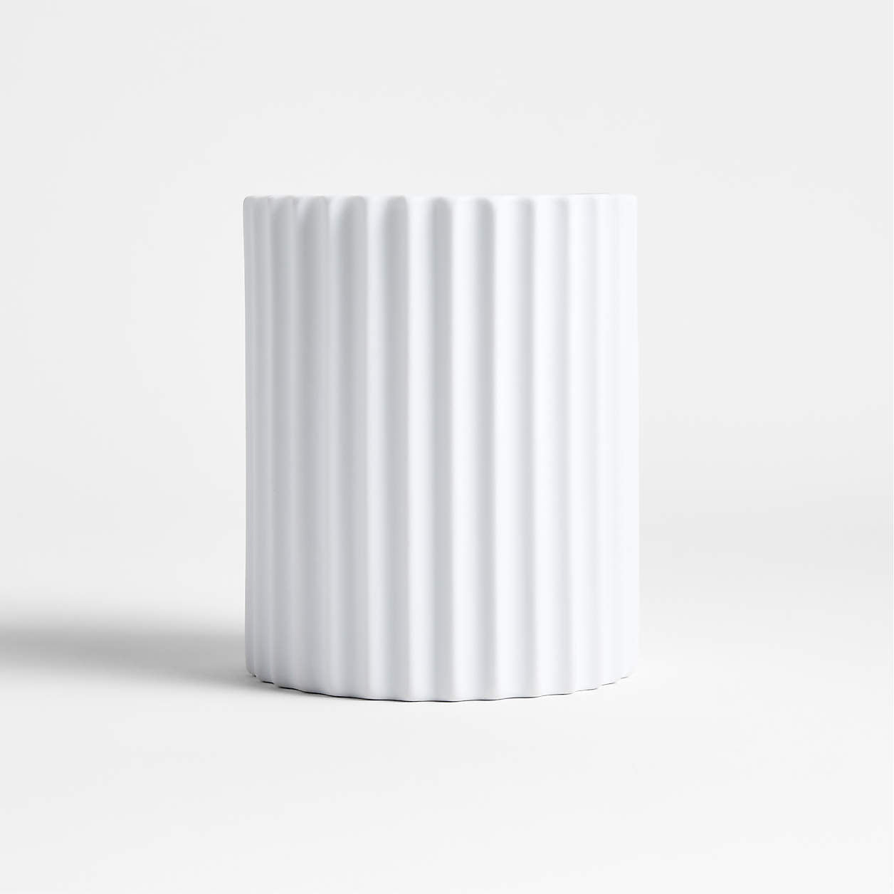 Wave Small White Porcelain Planter