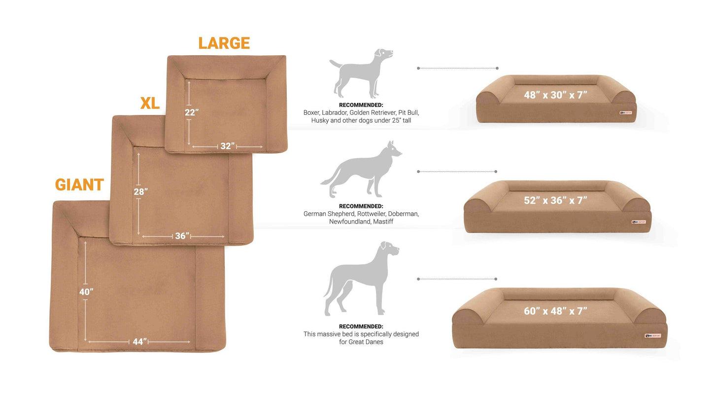 Big Barker - Big Barker 7" Orthopedic Dog Bed - Sofa Edition - Charcoal Gray / Extra Large