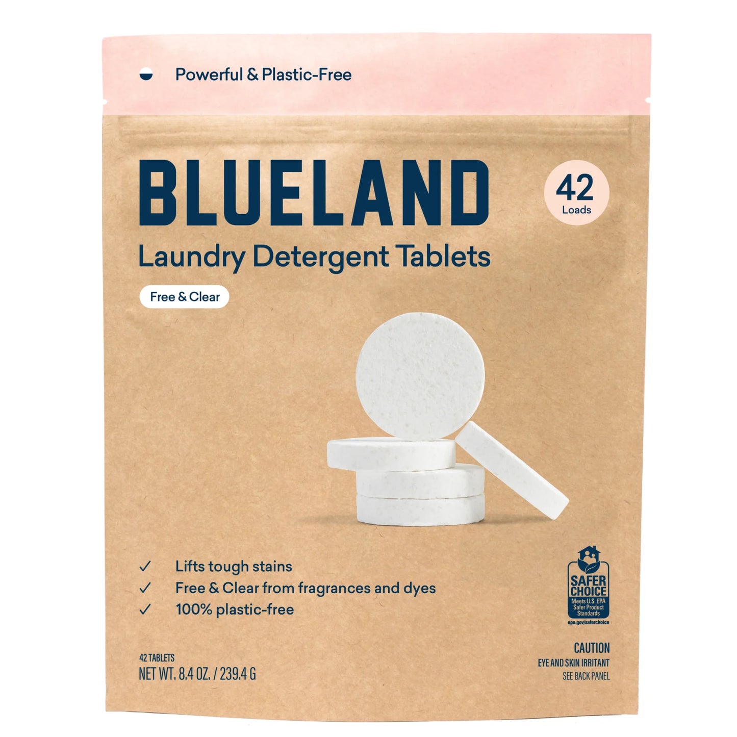 Blueland Laundry Refill Packs, Fragrance Free 42 count