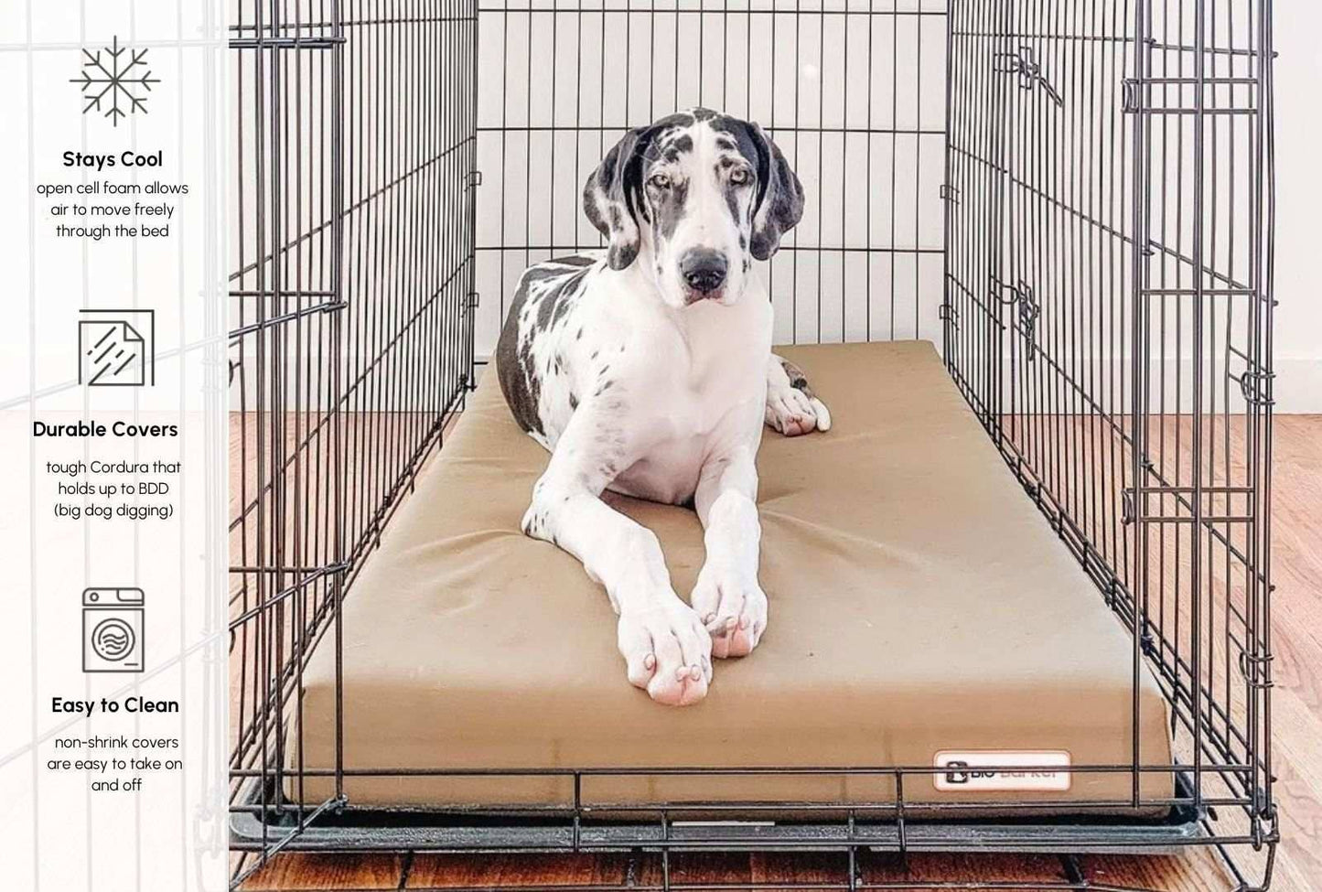 Big Barker - Big Barker 4" Orthopedic Crate Bed - Large / Cordura